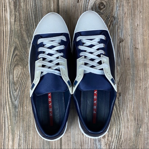 COPY - Prada Satin Low Top Textured Cap Platform Sneakers - Picture 6 of 14